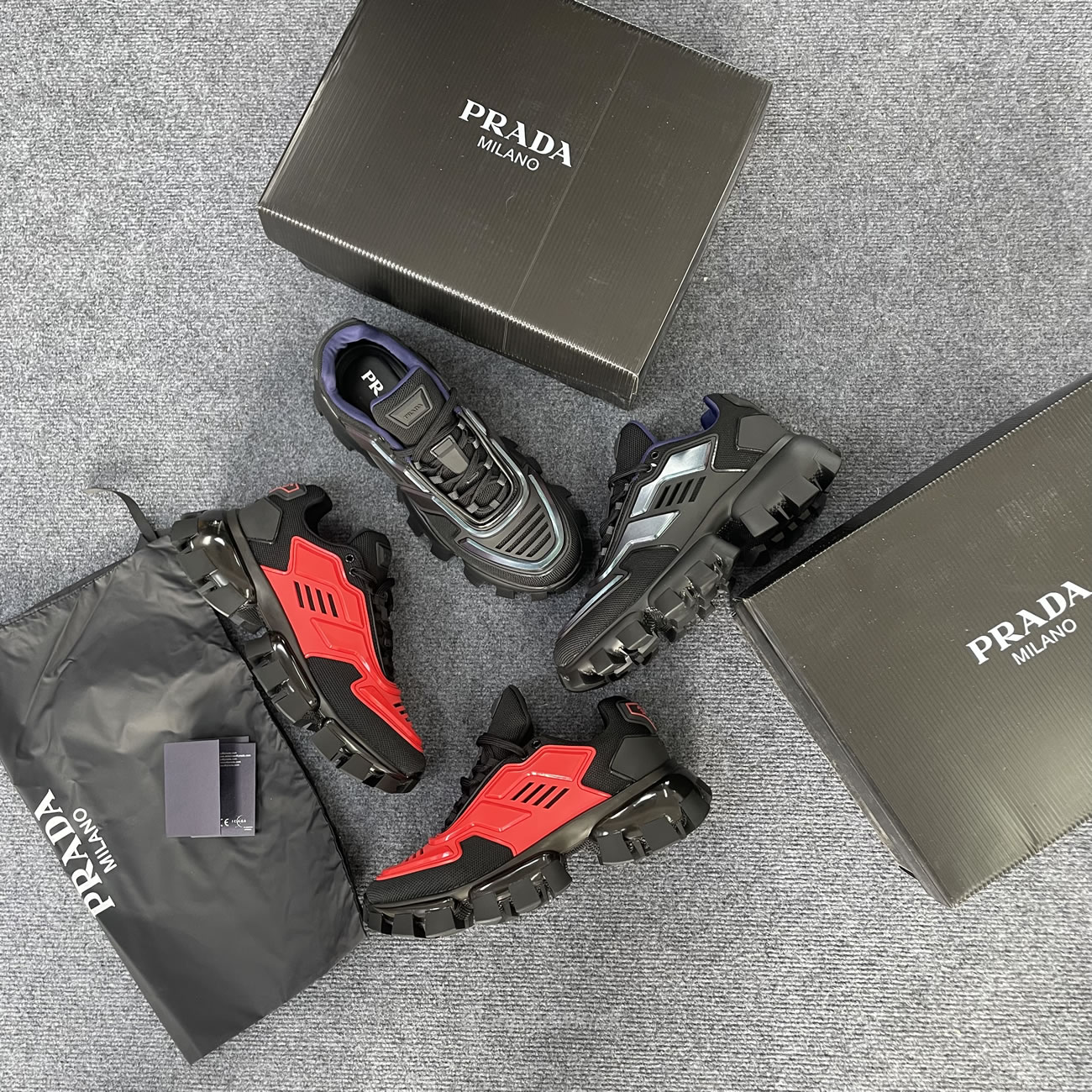 Prada Cloudbust Thunder Red Low Top Black 2eg293 3kzu (6) - www.newkick.org